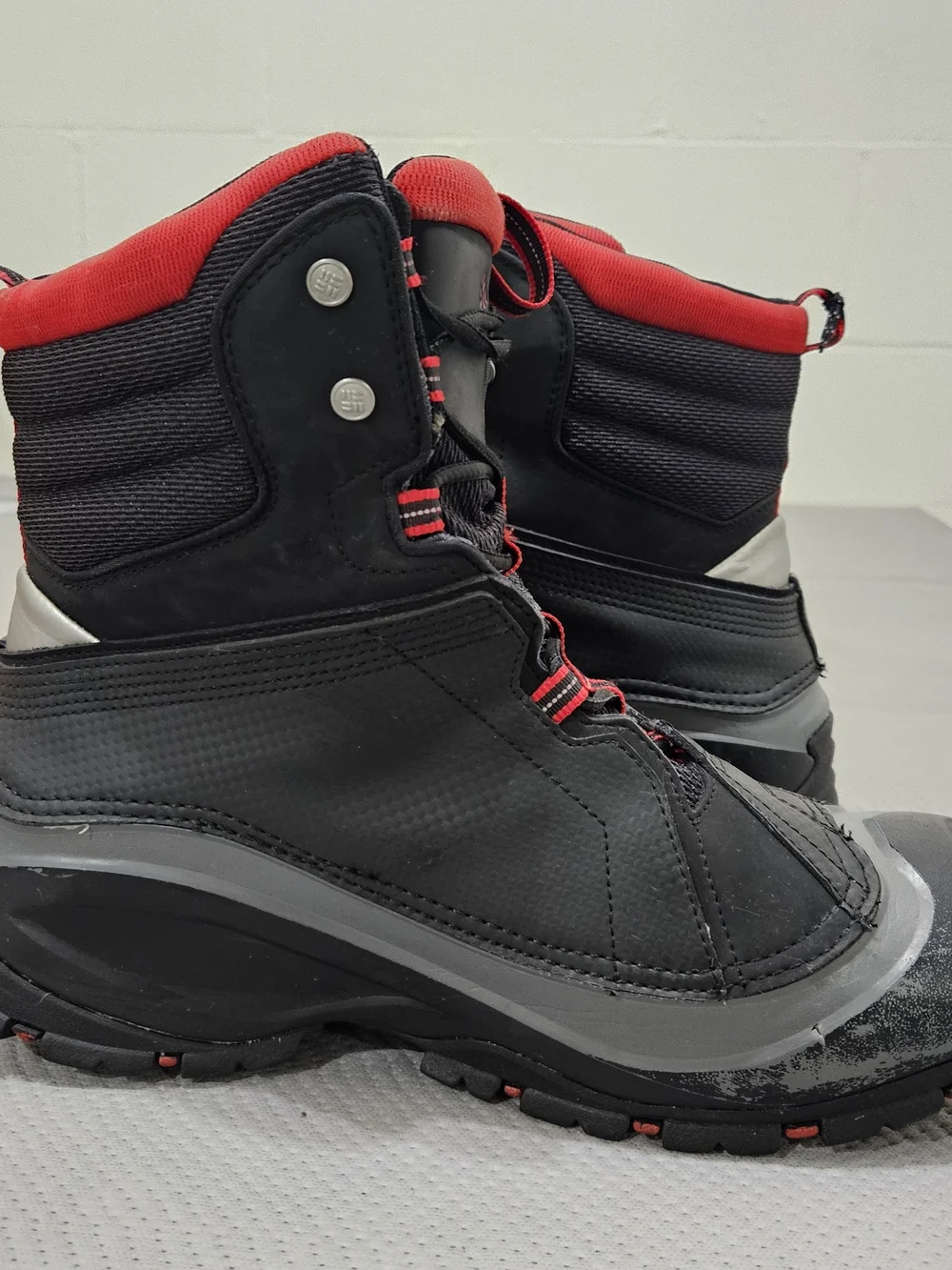 Columbia Men’s Black and Red Waterproof Winter Boots